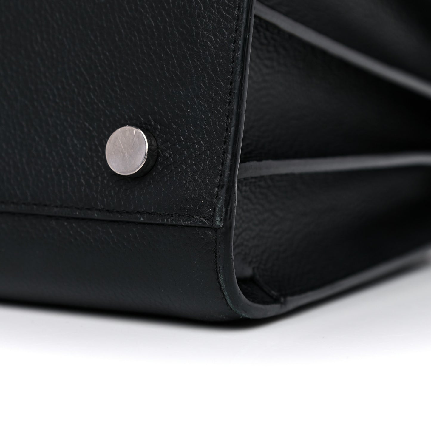 Grained Calfskin Small Sac De Jour Black