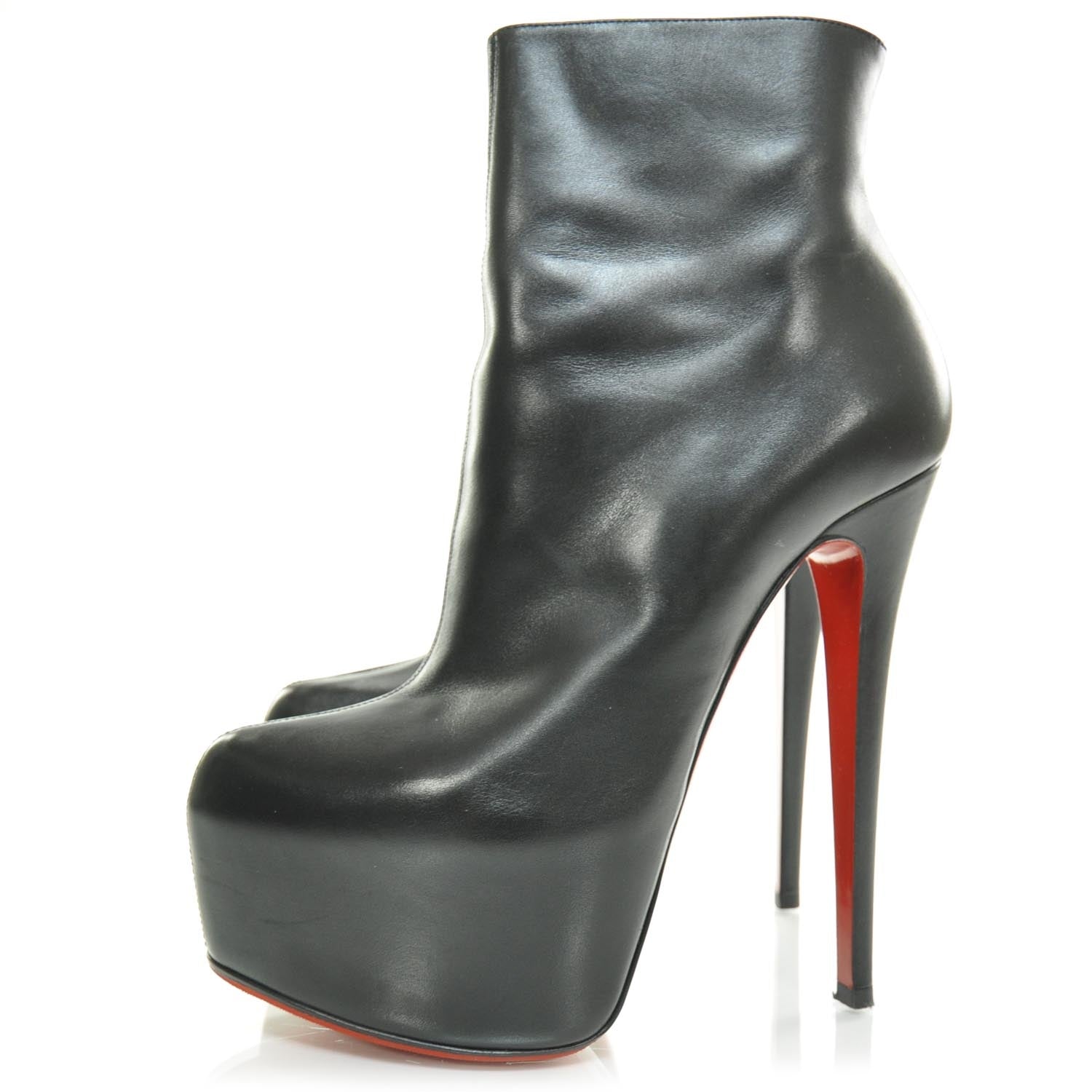 Christian Louboutin Leather Daf 160 Ankle Boots 38.5 Black 4 of 7
