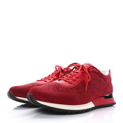 Louis Vuitton Fabric Calfskin Damier Mens Run Away Sneakers 12 Red 3 of 9