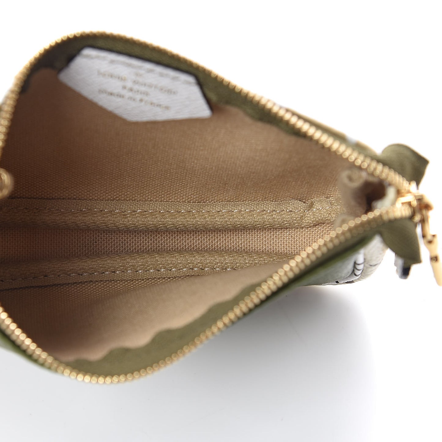 Monogram Giant Micro Pochette Accessories Kaki White
