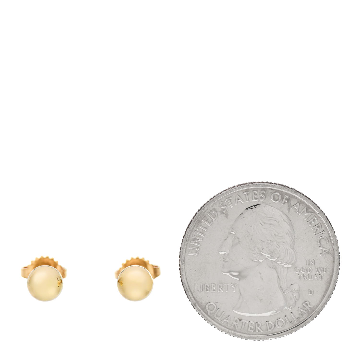 Tiffany 18K Yellow Gold 5.5mm HardWear Ball Earrings 2 of 4