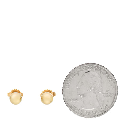Tiffany 18K Yellow Gold 5.5mm HardWear Ball Earrings 2 of 4