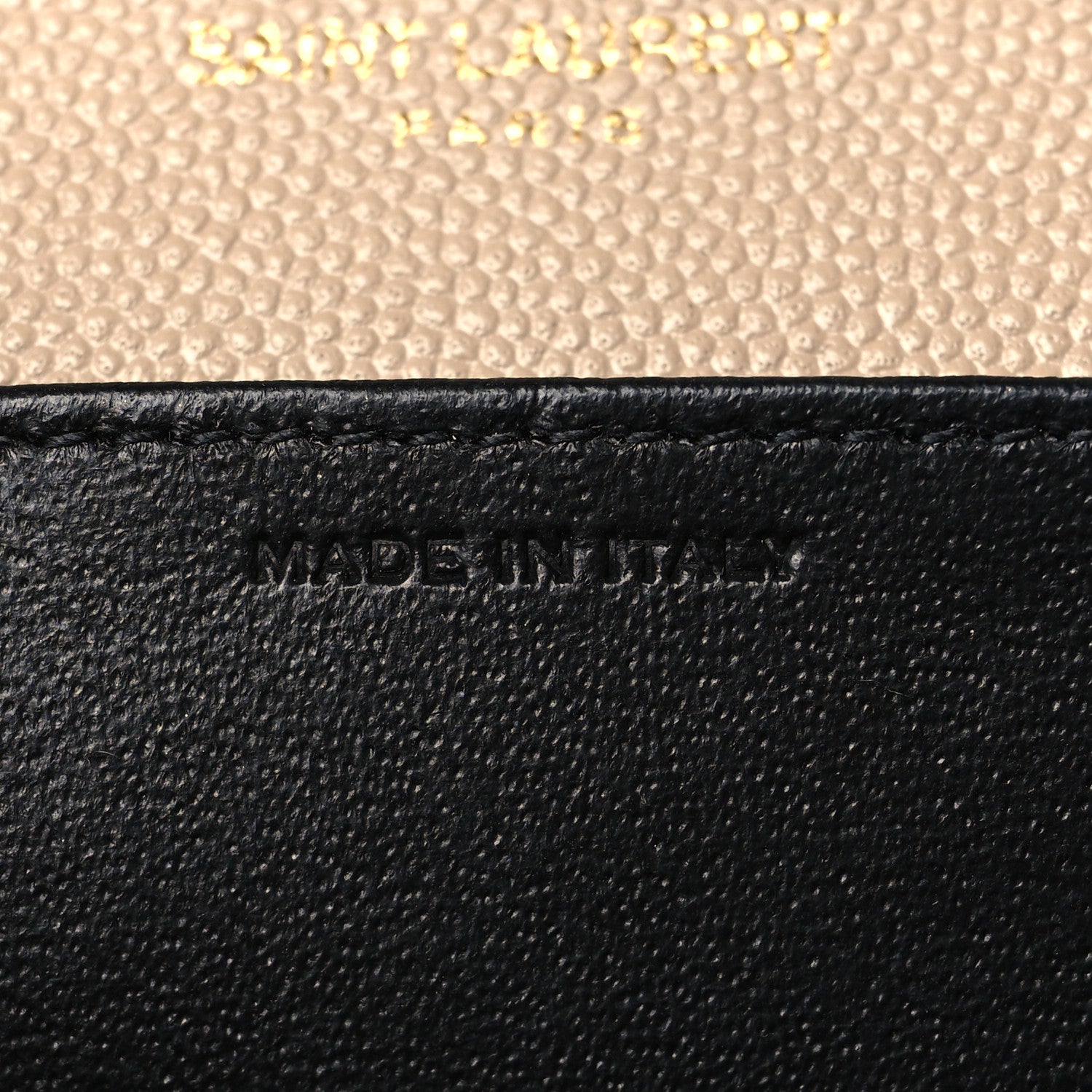 Saint Laurent Grain De Poudre Monogram Uptown Chain Wallet Dark Beige 8 of 8