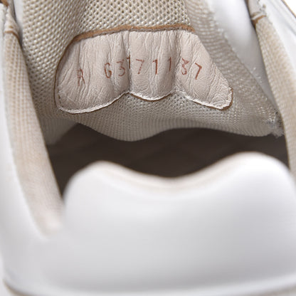 Chanel Calfskin Laminated Womens CC Sneakers 37 White Gold 8 of 9