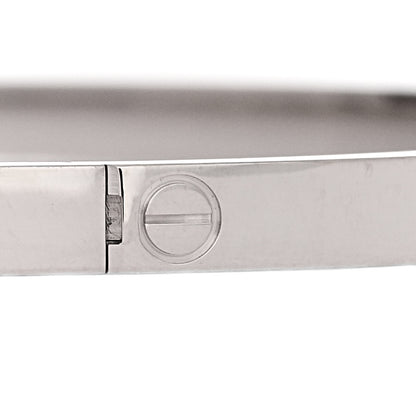 Cartier 18K White Gold Small LOVE Bracelet 18 8 of 9