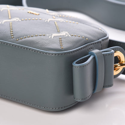Chloe Smooth Calfskin Little Horses Embroidered Shoulder Bag Cloudy Blue 9 of 9