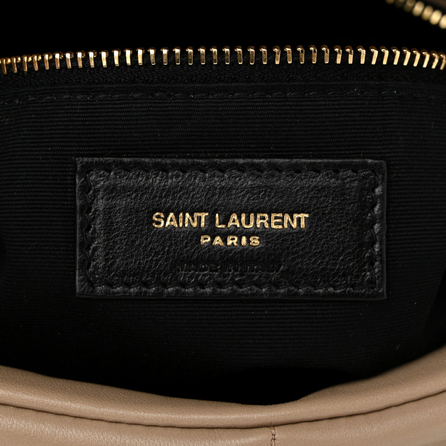 Lambskin Quilted Medium Loulou Puffer Monogram Chain Satchel Dark Beige