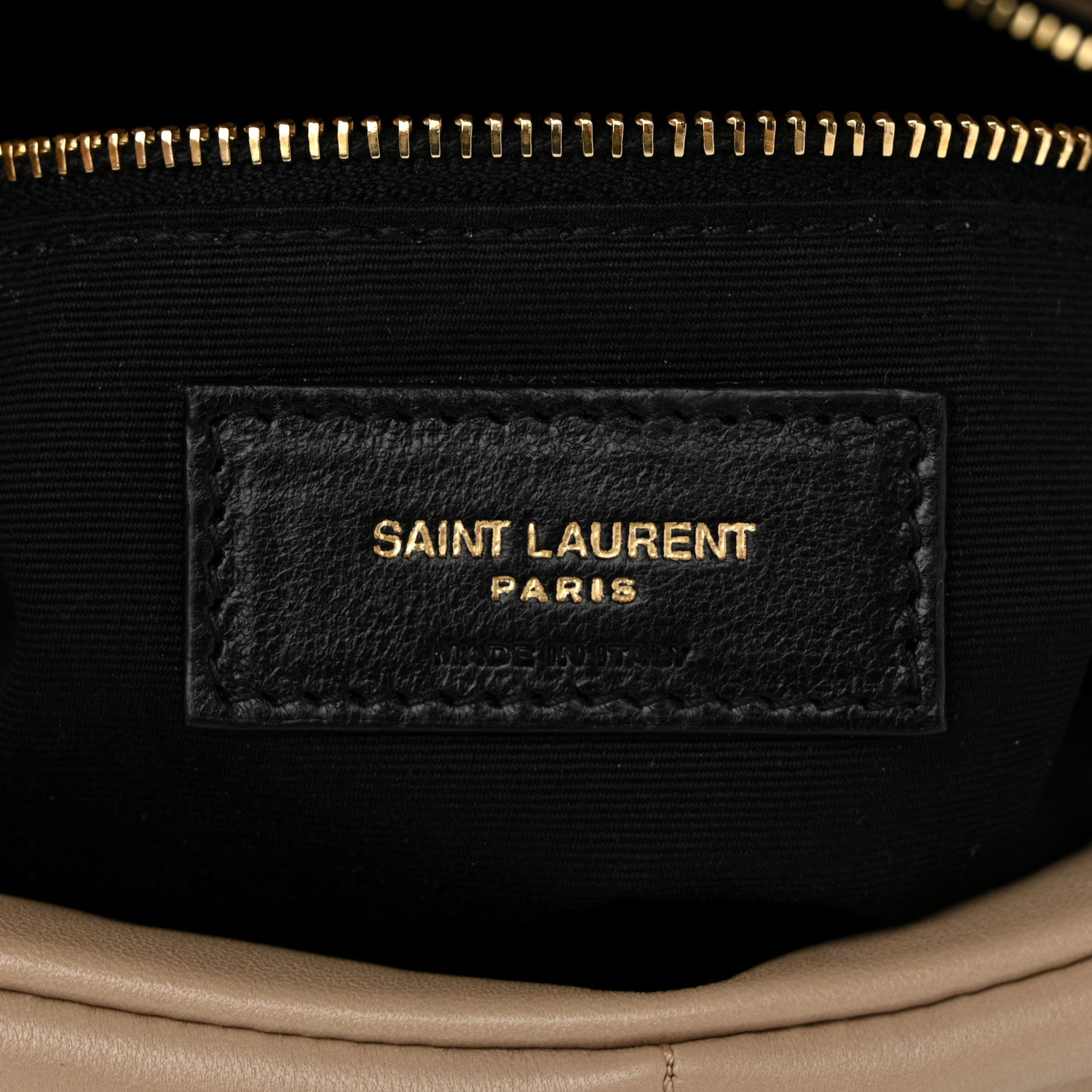 Saint Laurent Lambskin Quilted Medium Loulou Puffer Monogram Chain Satchel Dark Beige 6 of 11