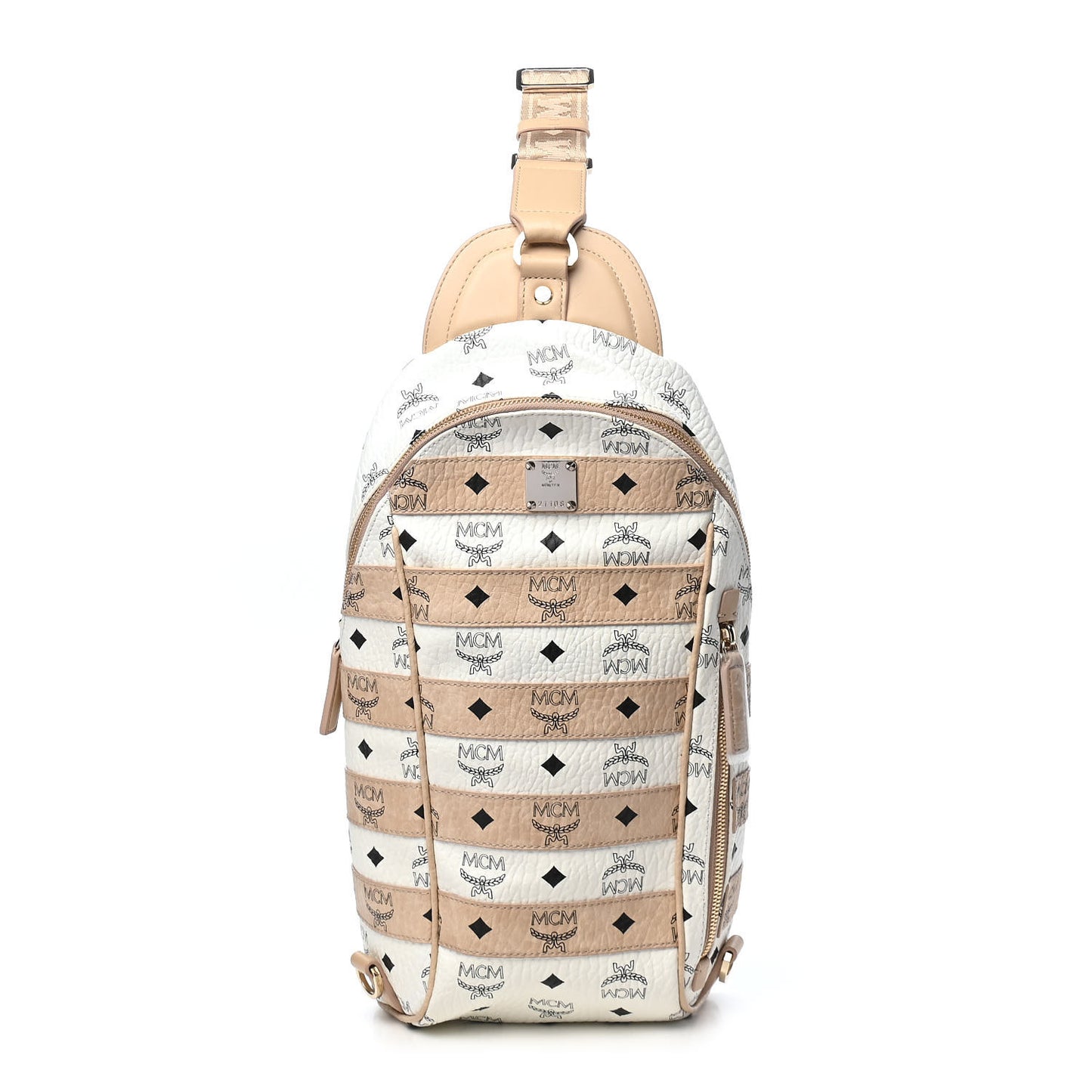 Visetos Spot Medium Sling Bag Beige White