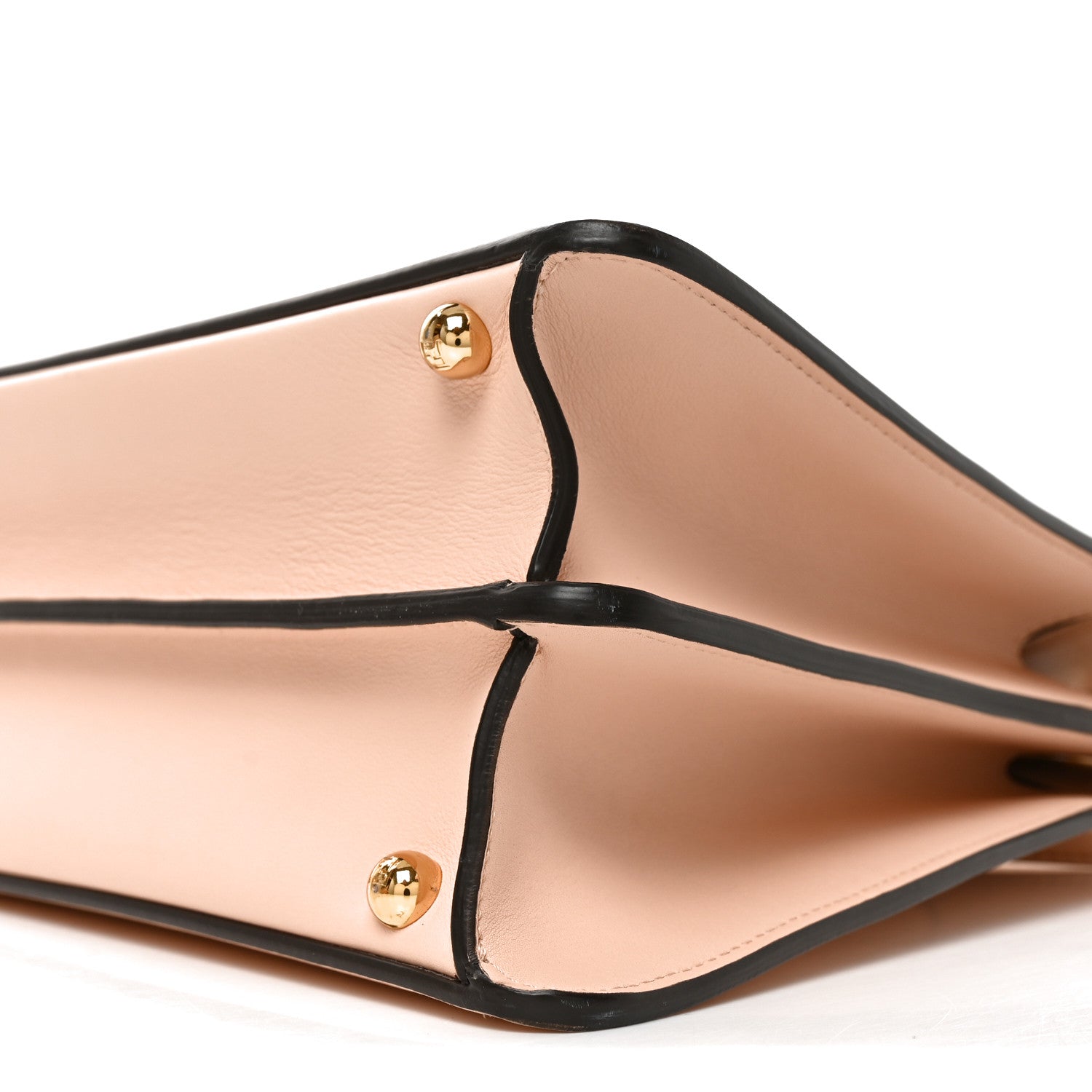 Fendi Vitello Seta Shiny Nappa Plexiglass Medium Peekaboo I SEE U Satchel Light Rose 9 of 9
