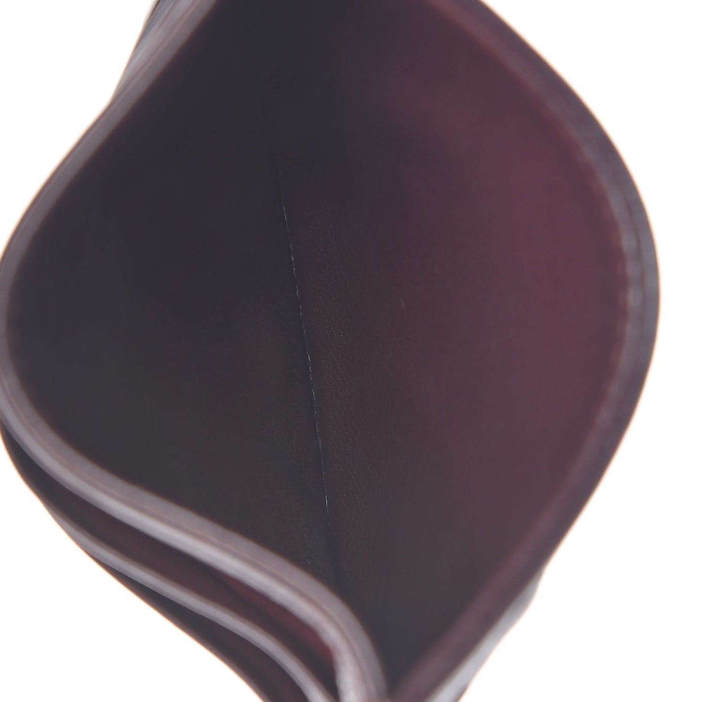 Grained Calfskin Cannage Diorama Card Holder Burgundy