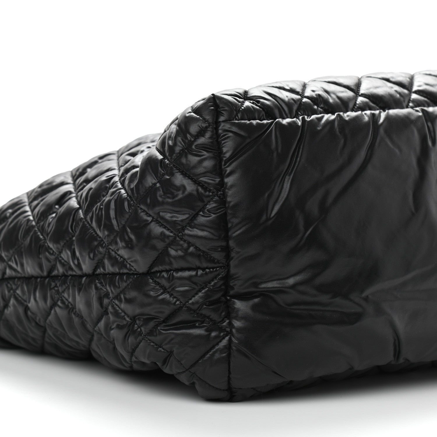 Chanel Nylon Quilted Large Coco Cocoon Tote Black 10 of 13