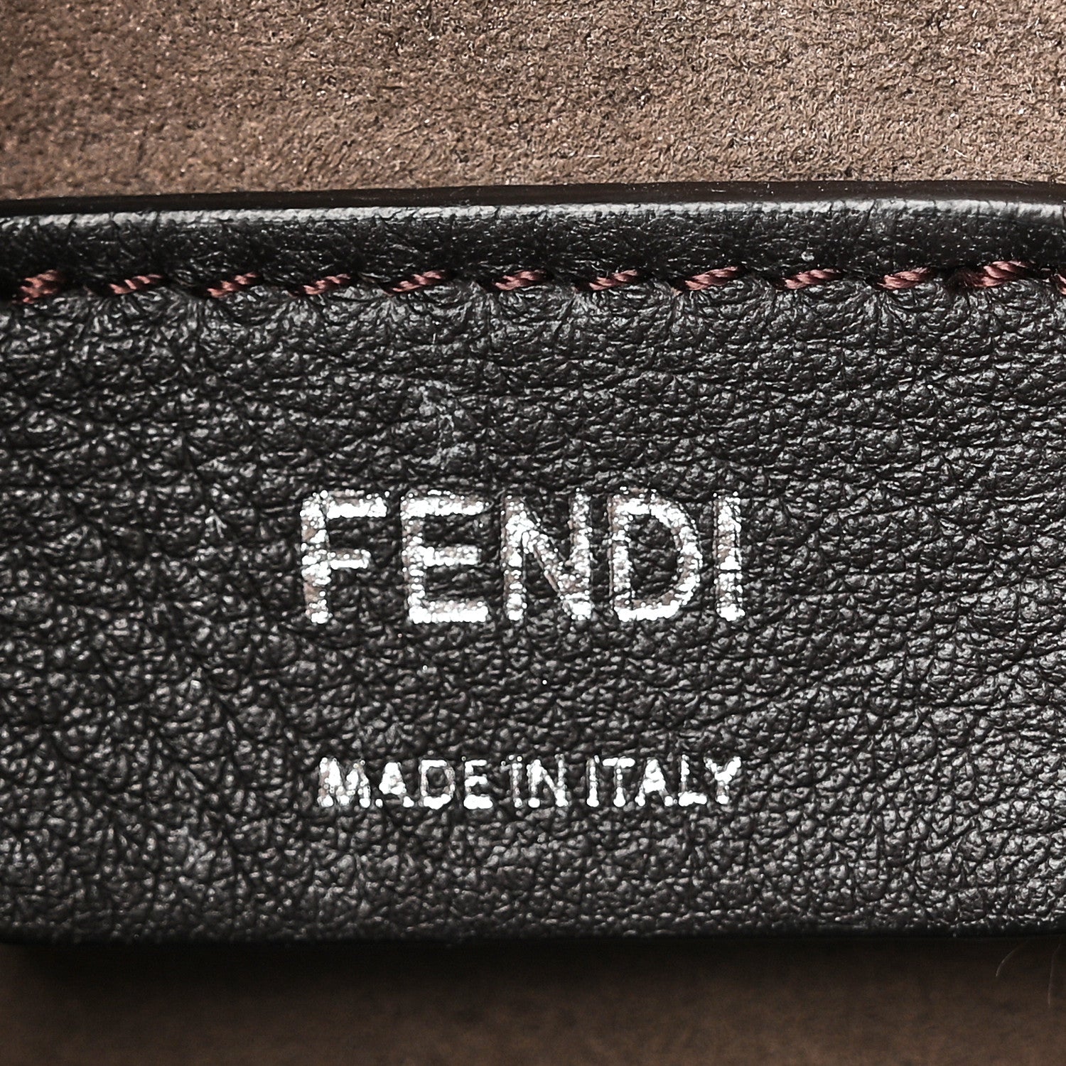 Fendi Vitello Liberty F is Fendi Bi-Color FF 1974 Embossed Mini Mon Tresor Bucket Bag Tobaco Orzo 6 of 10