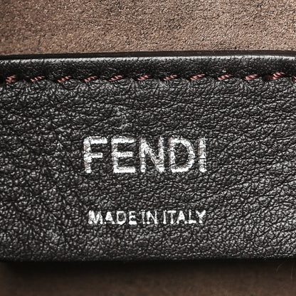 Fendi Vitello Liberty F is Fendi Bi-Color FF 1974 Embossed Mini Mon Tresor Bucket Bag Tobaco Orzo 6 of 10
