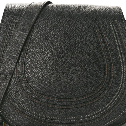 Chloe Calfskin Medium Marcie Round Crossbody Bag Black 12 of 16
