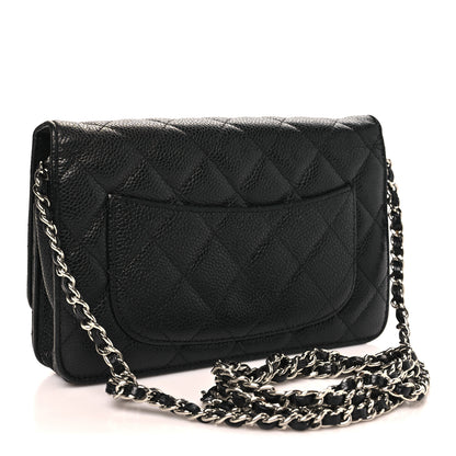 Chanel Caviar Quilted Wallet on Chain WOC Black 3 of 12