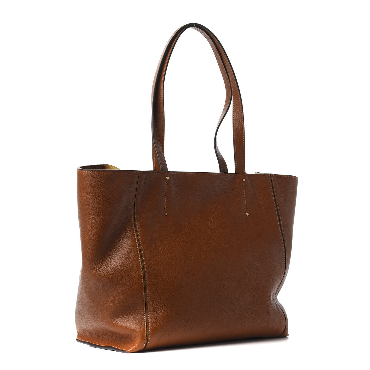 Smooth Calfskin Medium Milo Shopping Tote Caramel