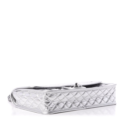 Chanel Vinyl Large Ice Cube Flap Silver 5 of 13