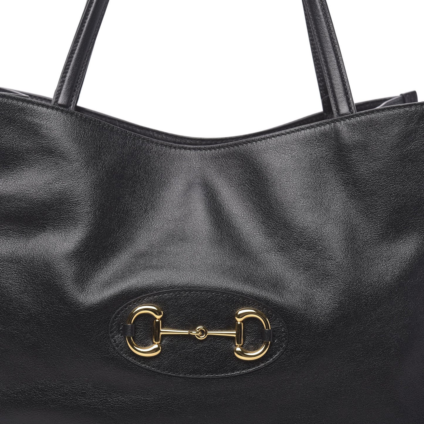 New Sakai Calfskin Lux Horsebit 1955 Tote Bag Black