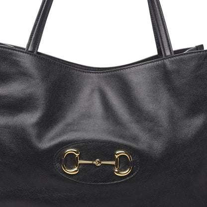 Gucci New Sakai Calfskin Lux Horsebit 1955 Tote Bag Black 8 of 11