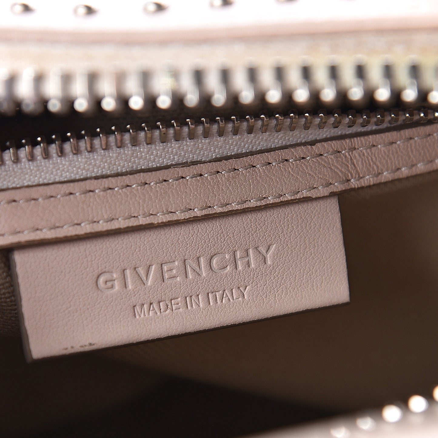 Calfskin Mini Studded Antigona Nude Pink