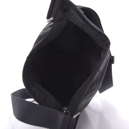 Prada Tessuto Nylon Saffiano Flat Messenger Bag Black 5 of 9