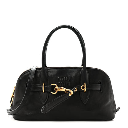 Miu Miu Nappa Aviator Regular Aventure Bag Black 1 of 9