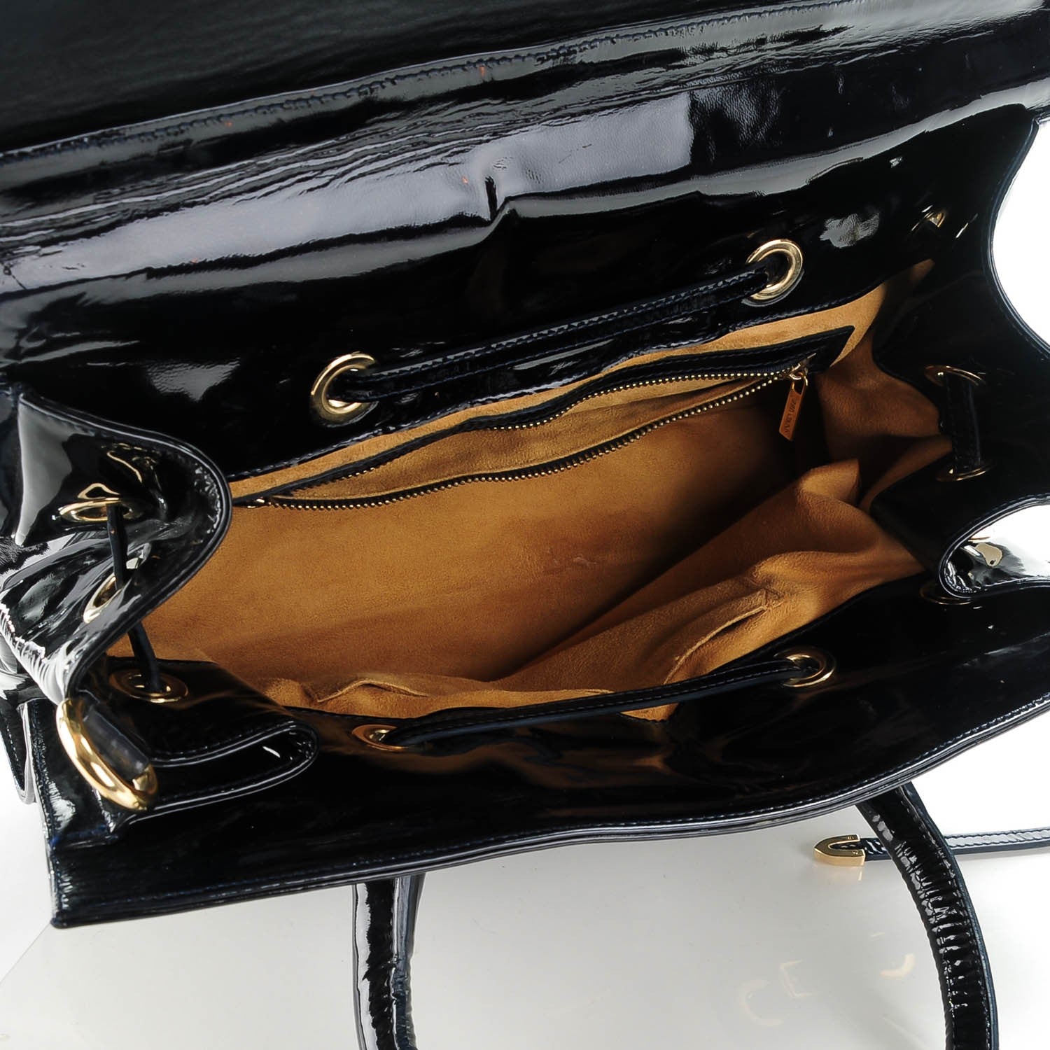 Jimmy Choo Patent Large Rosalie Satchel Navy 7 of 7