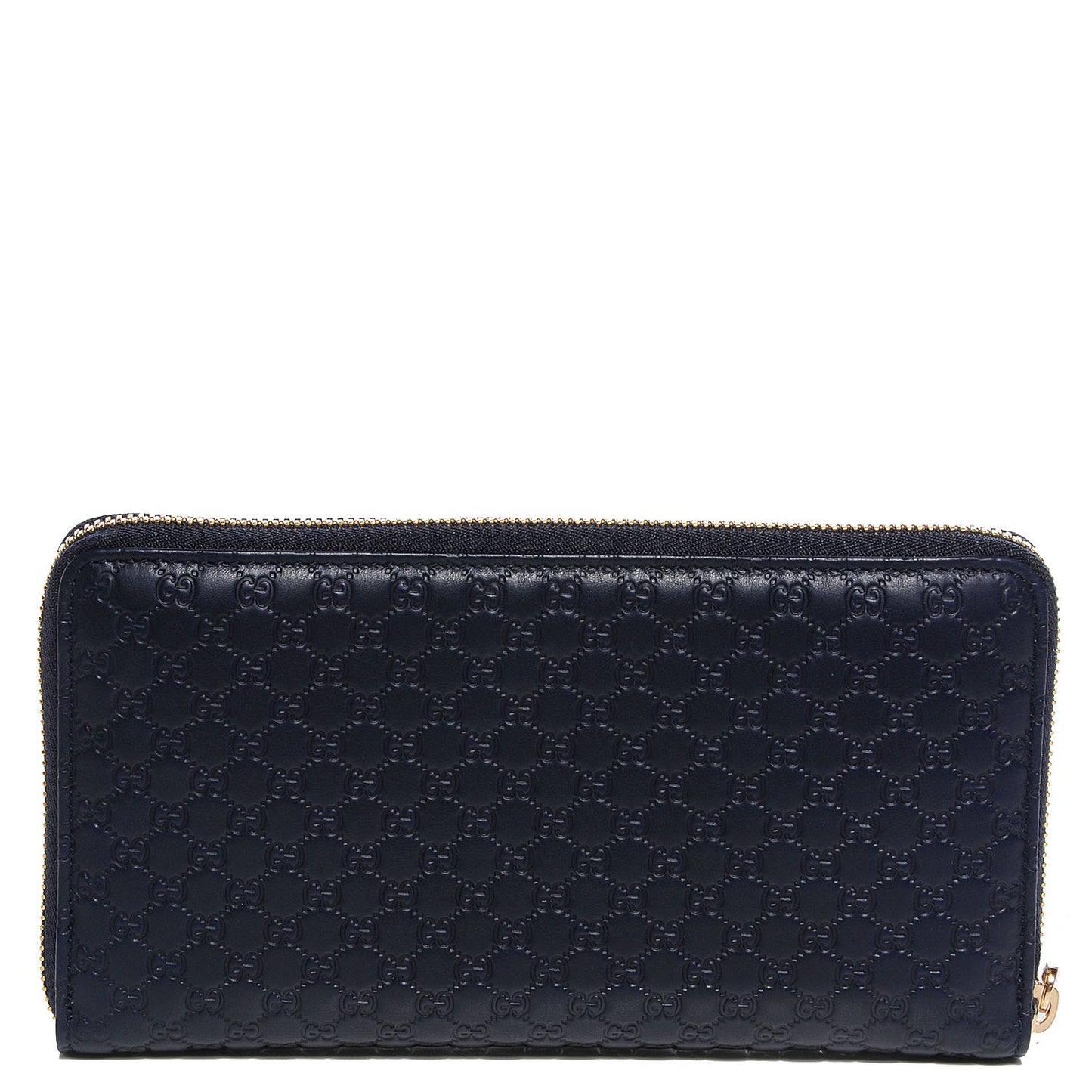 Microguccissima Large Zip Around Organizer Wallet Blue