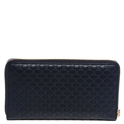 Gucci Microguccissima Large Zip Around Organizer Wallet Blue 1 of 8