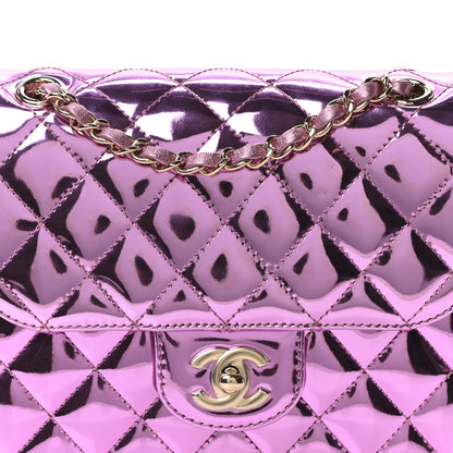 Chanel Mirror Calfskin Metallic Calfskin Quilted Hollywood Boulevard Flap With Coin Purse Light Purple 9 of 11