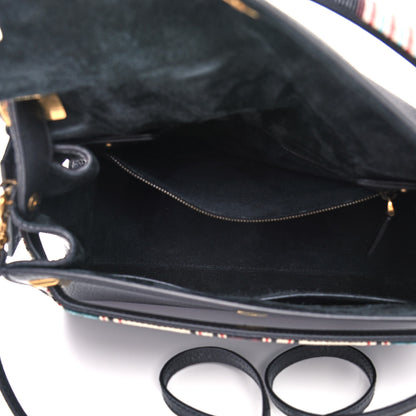 Valentino Garavani Pebbled Calfskin Beaded Medium My Rockstud Frame Bag Black 5 of 14