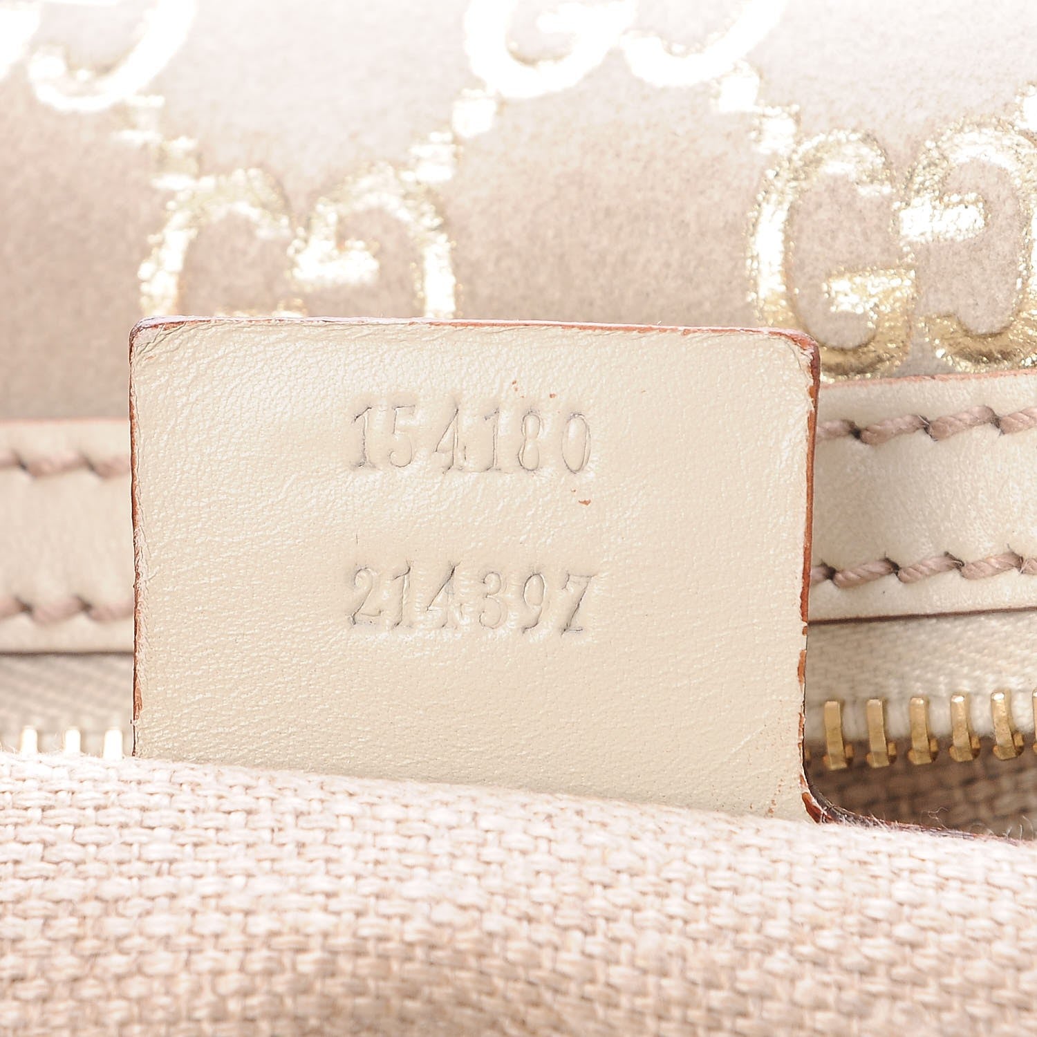 Gucci Guccissima Suede Charmy Boston Off White 7 of 7
