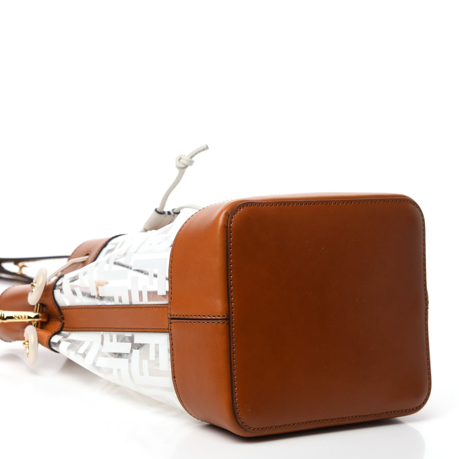 Fendi TPU FF Vitello Aura F is Fendi Grande Mon Tresor Bucket Bag White Cuoio 7 of 22
