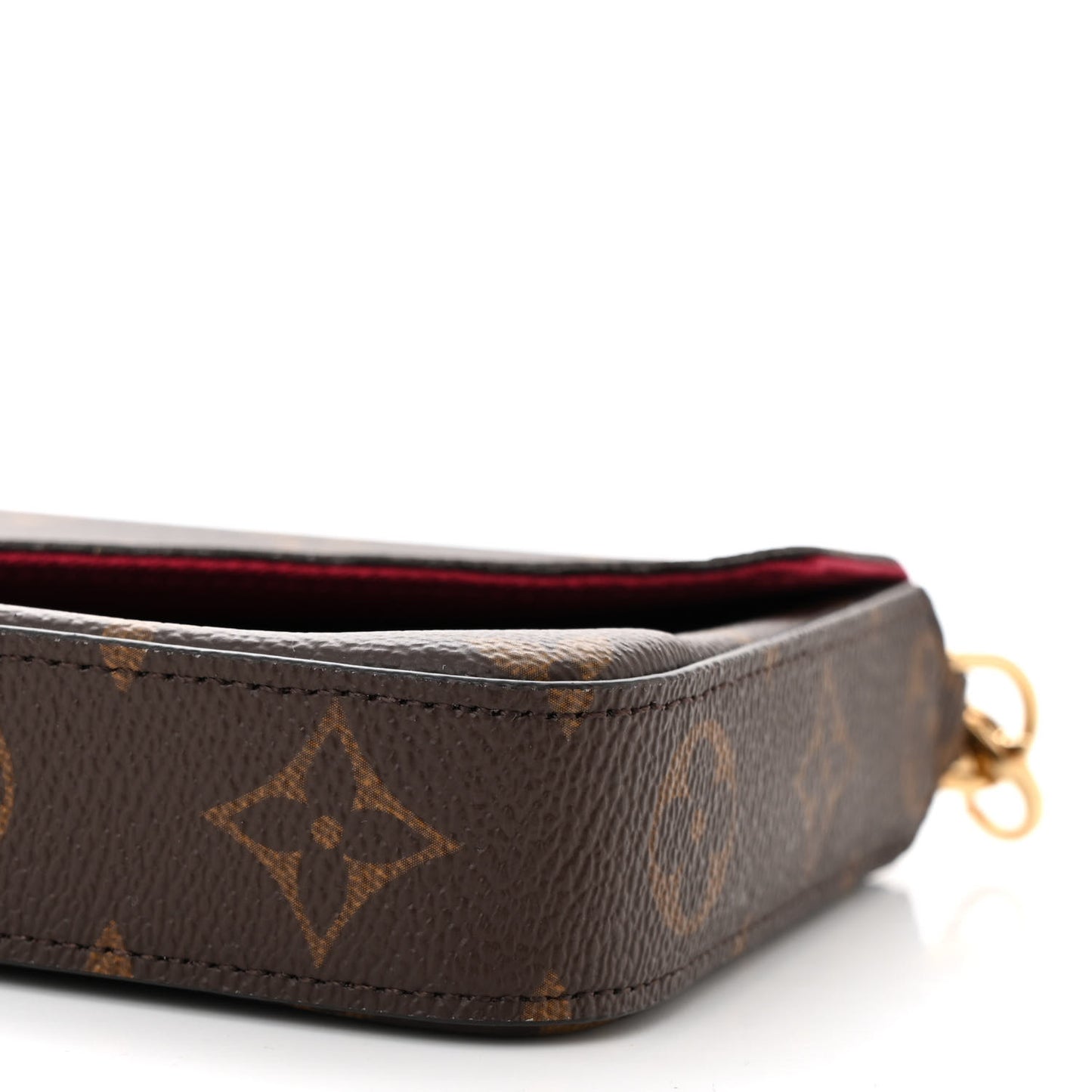 Monogram Pochette Felicie Chain Wallet Fuchsia