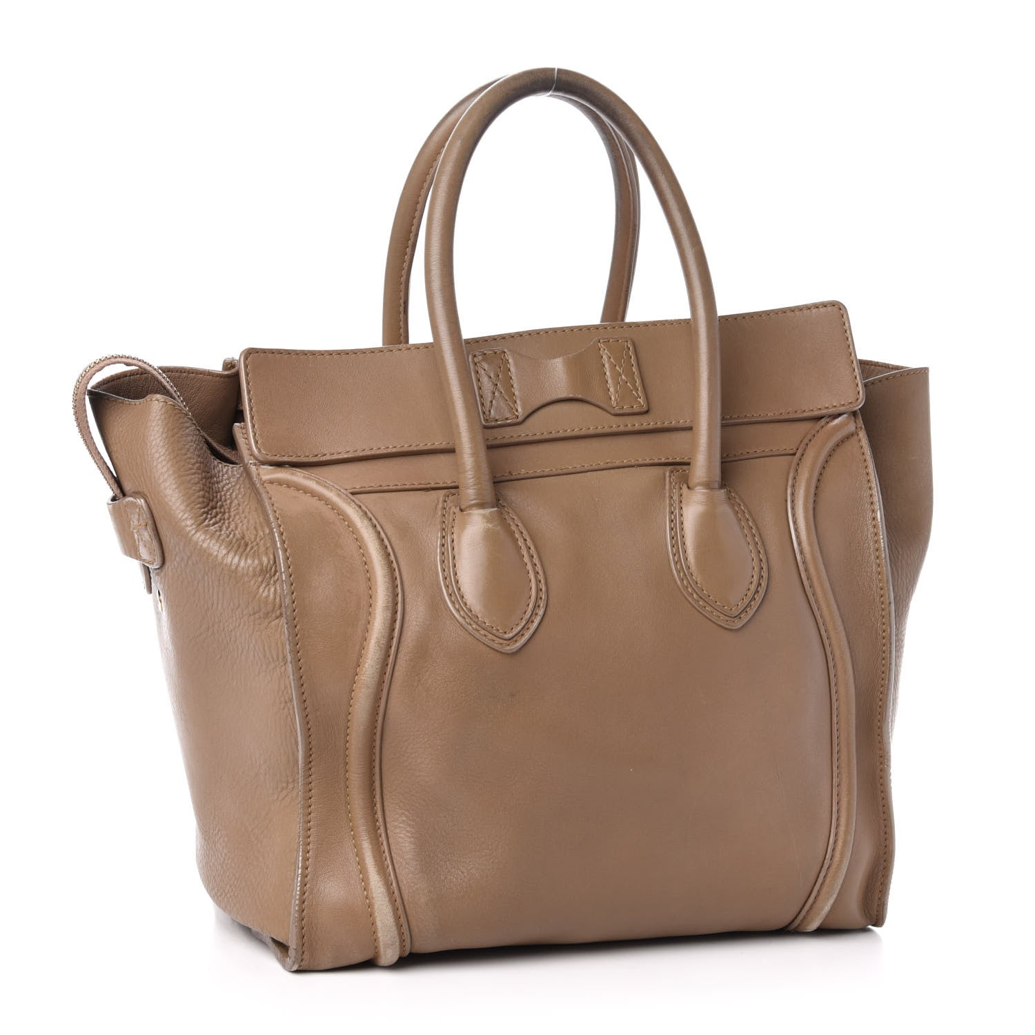 Celine Smooth Calfskin Mini Luggage Camel 3 of 17