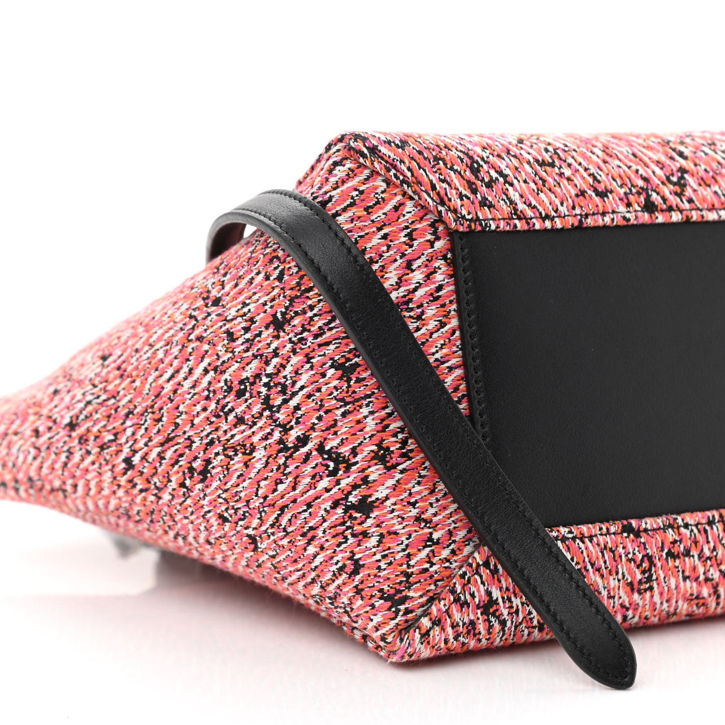 Fuzzy Jacquard Calfskin Micro Belt Bag Red