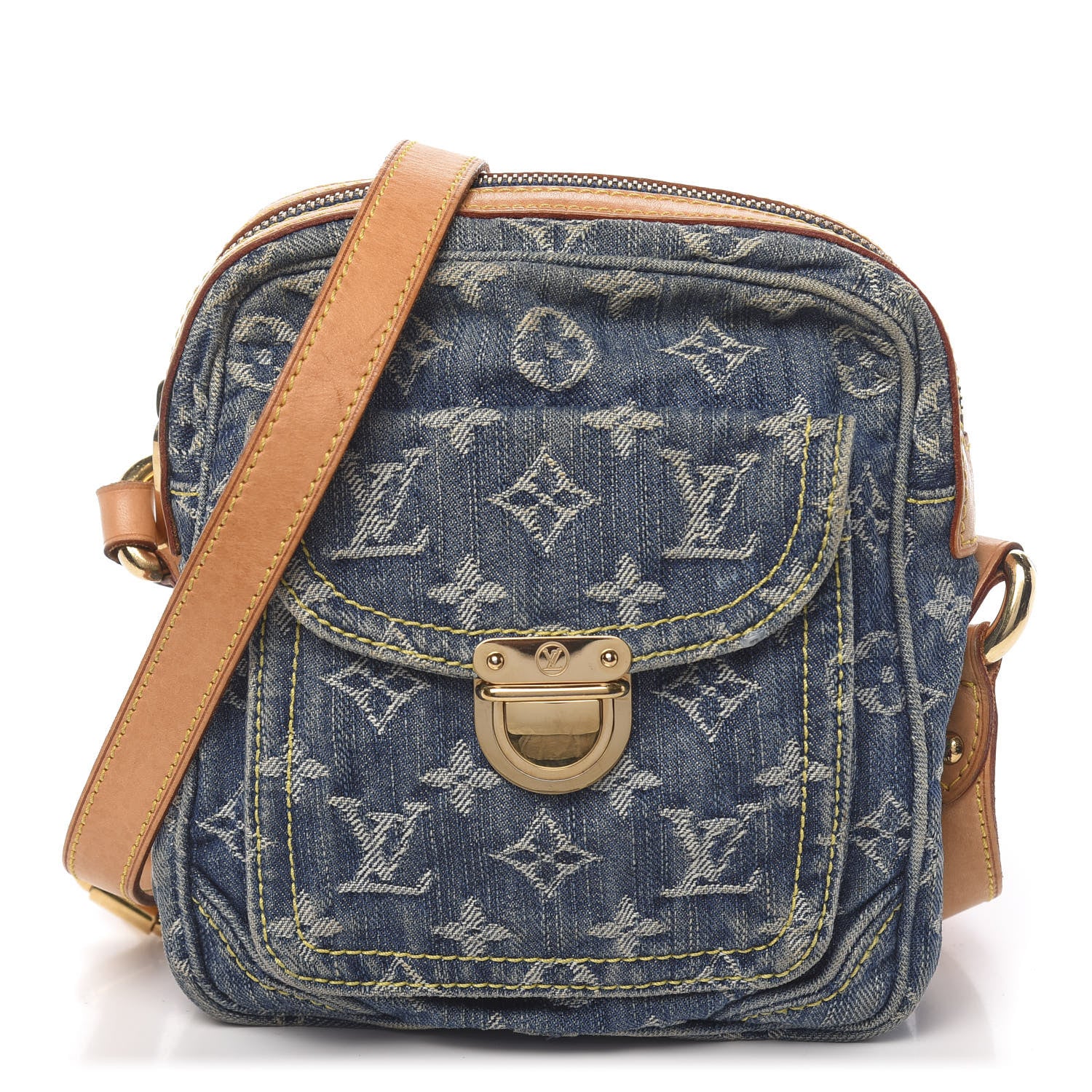 Louis Vuitton Denim Camera Bag Blue 1 of 11