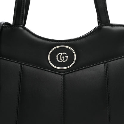 Gucci Calfskin Petite GG Small Tote Bag Black 6 of 8