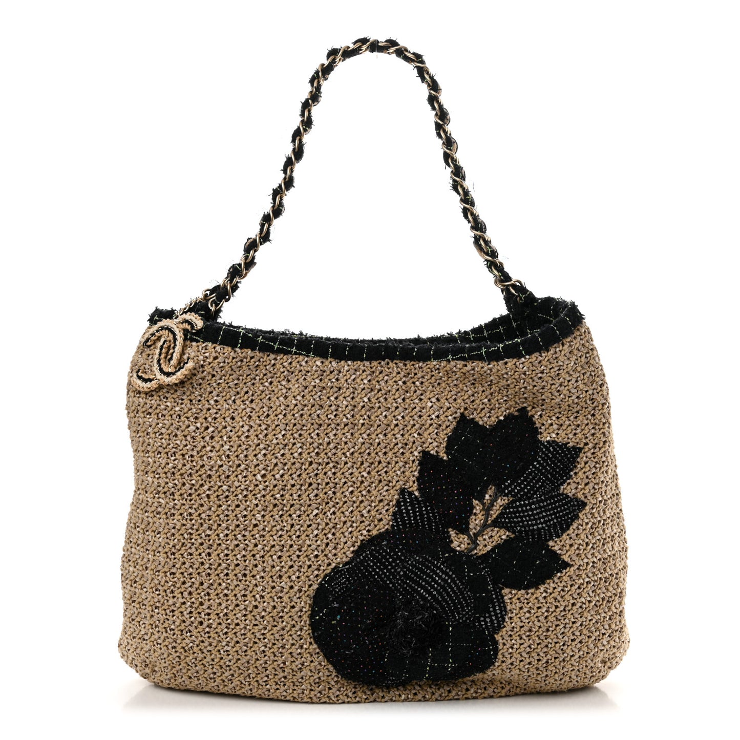 Tweed Woven Raffia Country Coco Hobo