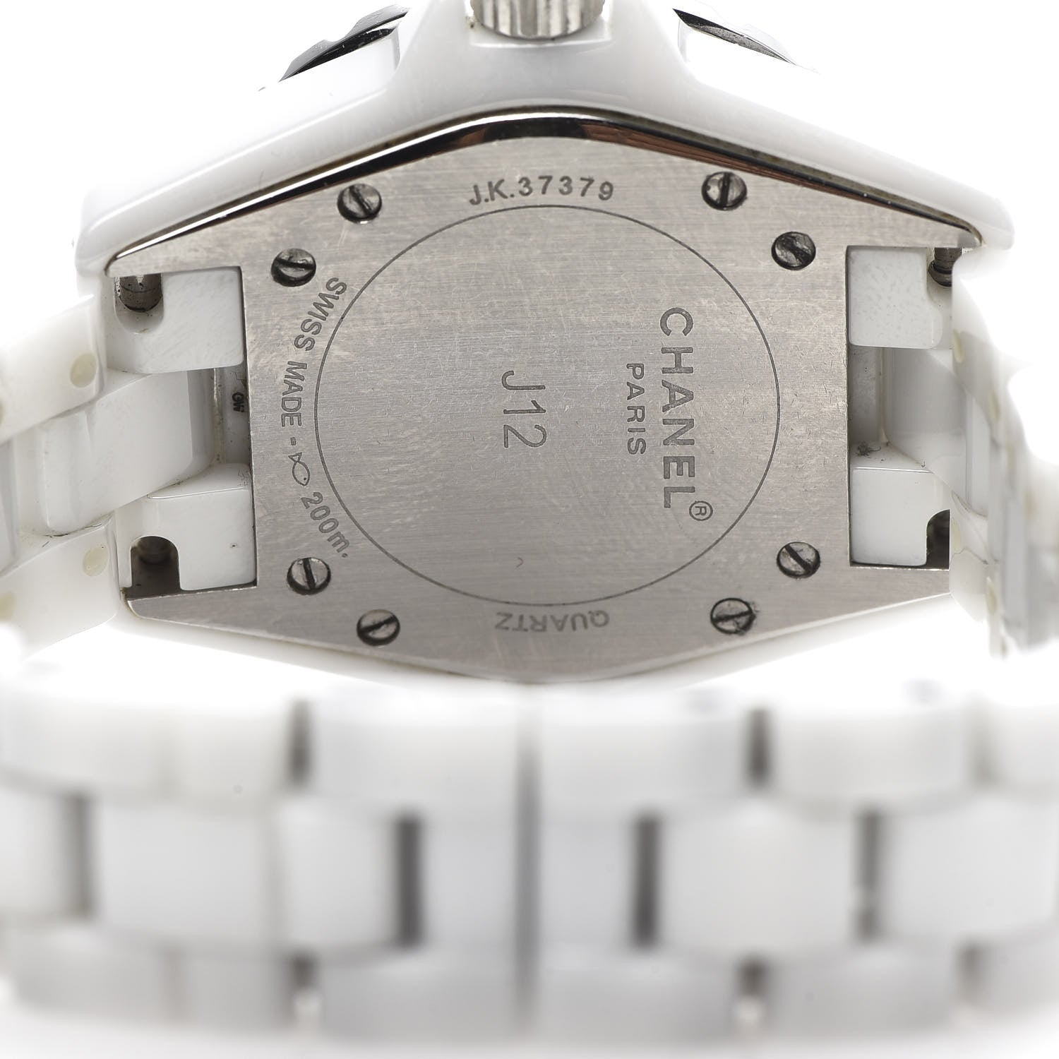 Chanel Stainless Steel Ceramic Diamond Dial 33mm J12 Quartz Watch White 5 of 8