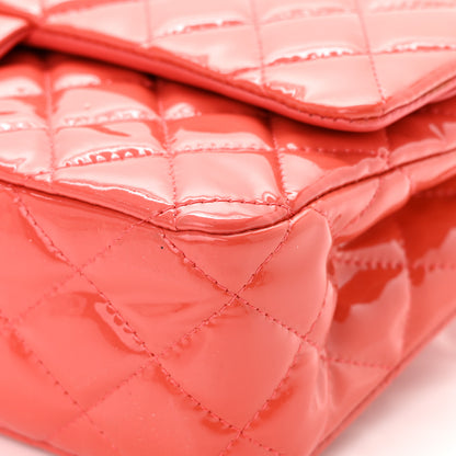Chanel Patent Quilted Medium Double Flap Pink 10 of 21