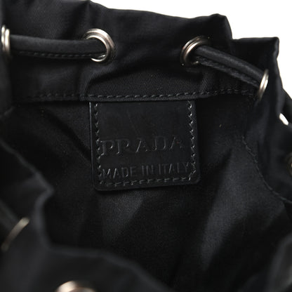Prada Saffiano Tessuto Nylon Vela Bucket Wristlet Black 6 of 8
