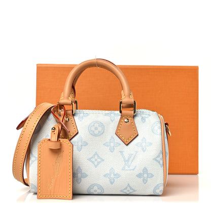 Louis Vuitton Monogram Origine Nano Speedy Bleu Courrier 10 of 10