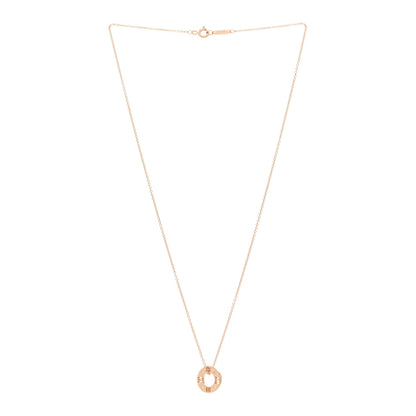 Tiffany 18K Rose Gold Diamond Atlas Pierced Pendant Necklace 3 of 4