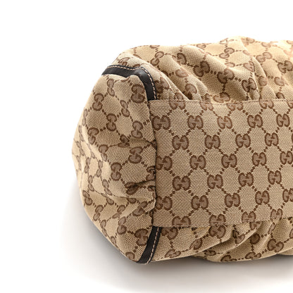 Gucci Monogram Large D Gold Hobo Dark Brown 9 of 10