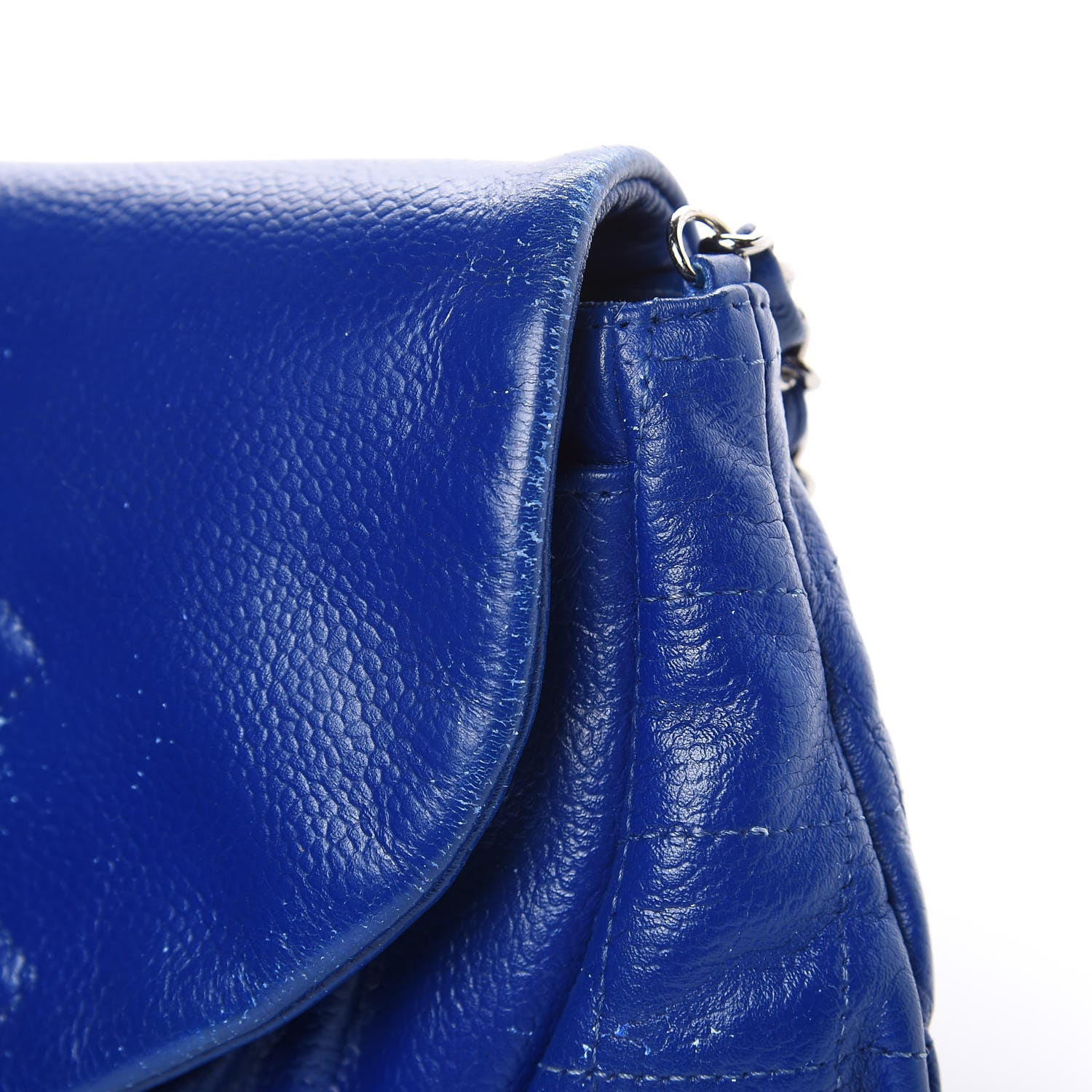 Chanel Caviar Half Moon Wallet On Chain WOC Blue 10 of 16