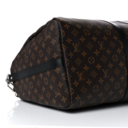 Louis Vuitton Monogram Macassar Keepall Bandouliere 55 8 of 10
