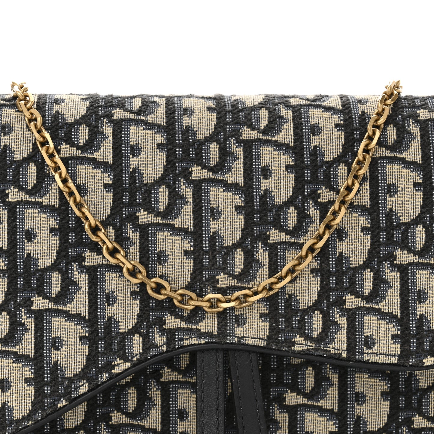 Oblique Saddle Chain Pouch Blue