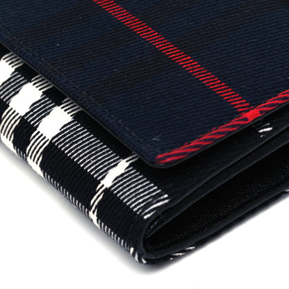 Burberry Canvas Tartan Check Mix Henley Wallet on Chain Blue Multicolor 8 of 8
